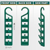 Vista 4 de CraftyCrocodile Perchas que ahorran espacio para ropa, paquete de 2, plástico resistente, ahorro de espacio para camisas, pantalones, jeans