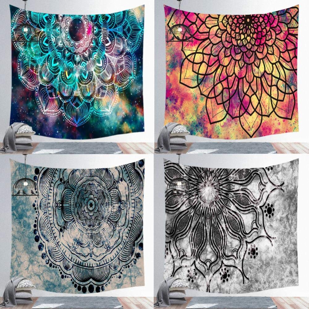 Arazzo Floreale Bohémien-fiore Estetico Arazzo-indiano Appeso A Parete Boho Arazzo Piccolo Mandala Room Decor Arazzi Per Camera Da Letto Teen Girl Viola