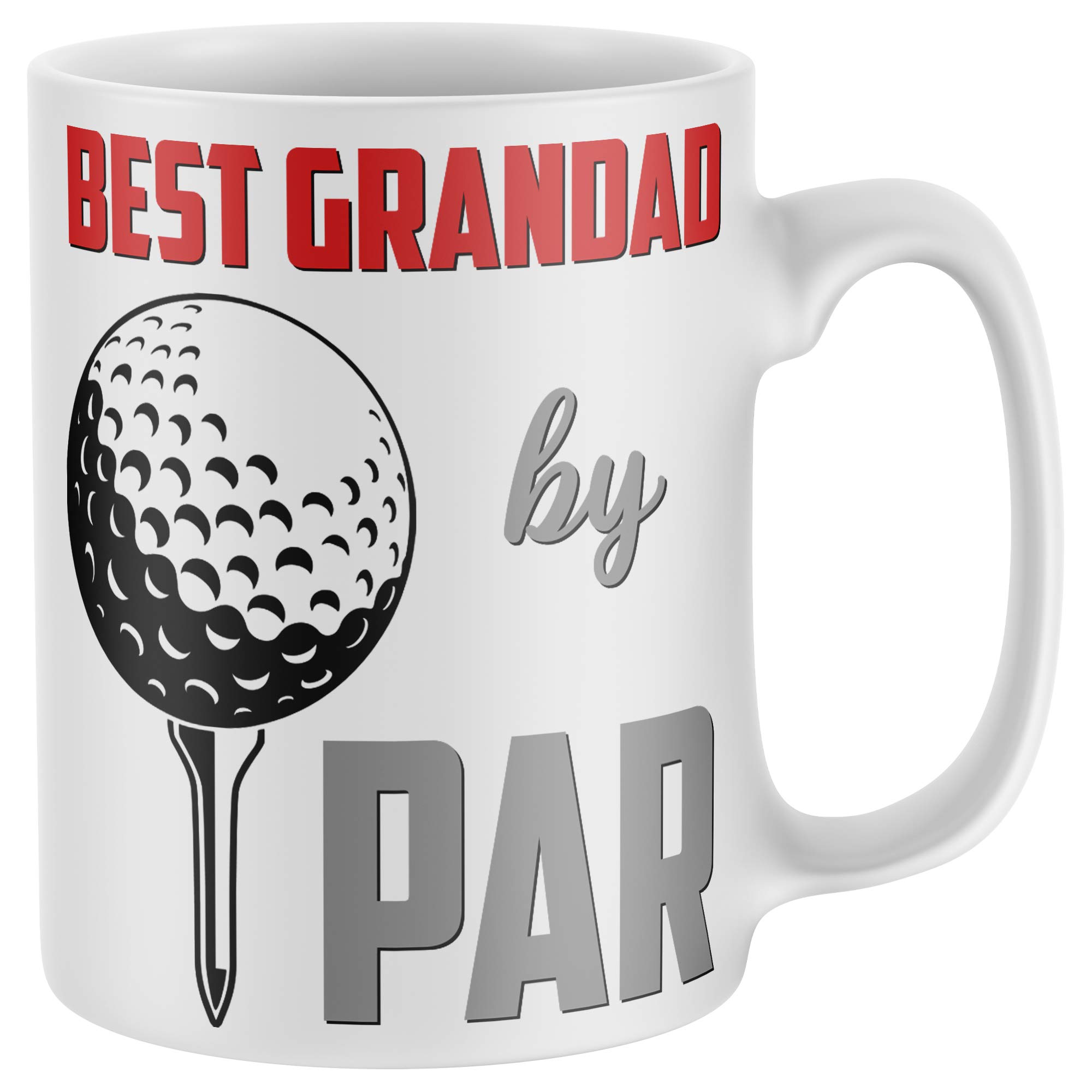 Purple Print House White Golf Gifts For Grandad, Golf Mug, Funny Novelty Mugs, Idea Ceramic Dish Washer Safe, One Size