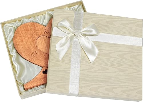 Miniatura 6 de Rompecabezas de corazón con nombre de madera, texto artístico personalizado con rompecabezas de corazón con nombre de familia de 1 a 8, perfecto