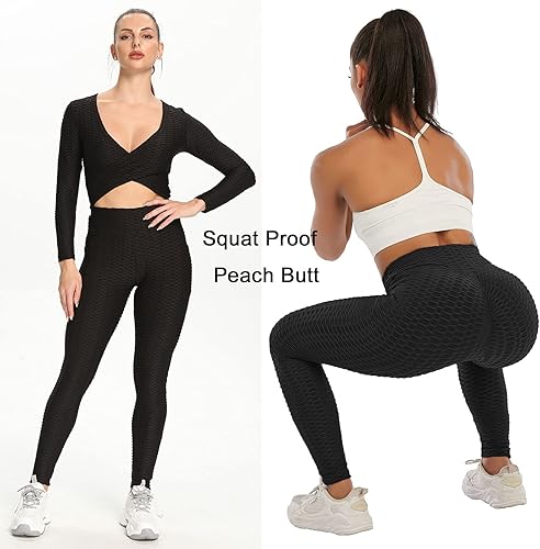 Miniatura 2 de JGS1996 - Leggings de yoga, de cintura alta con control de abdomen, adelgazante y con levantamiento de glúteos, para entrenamiento, correr