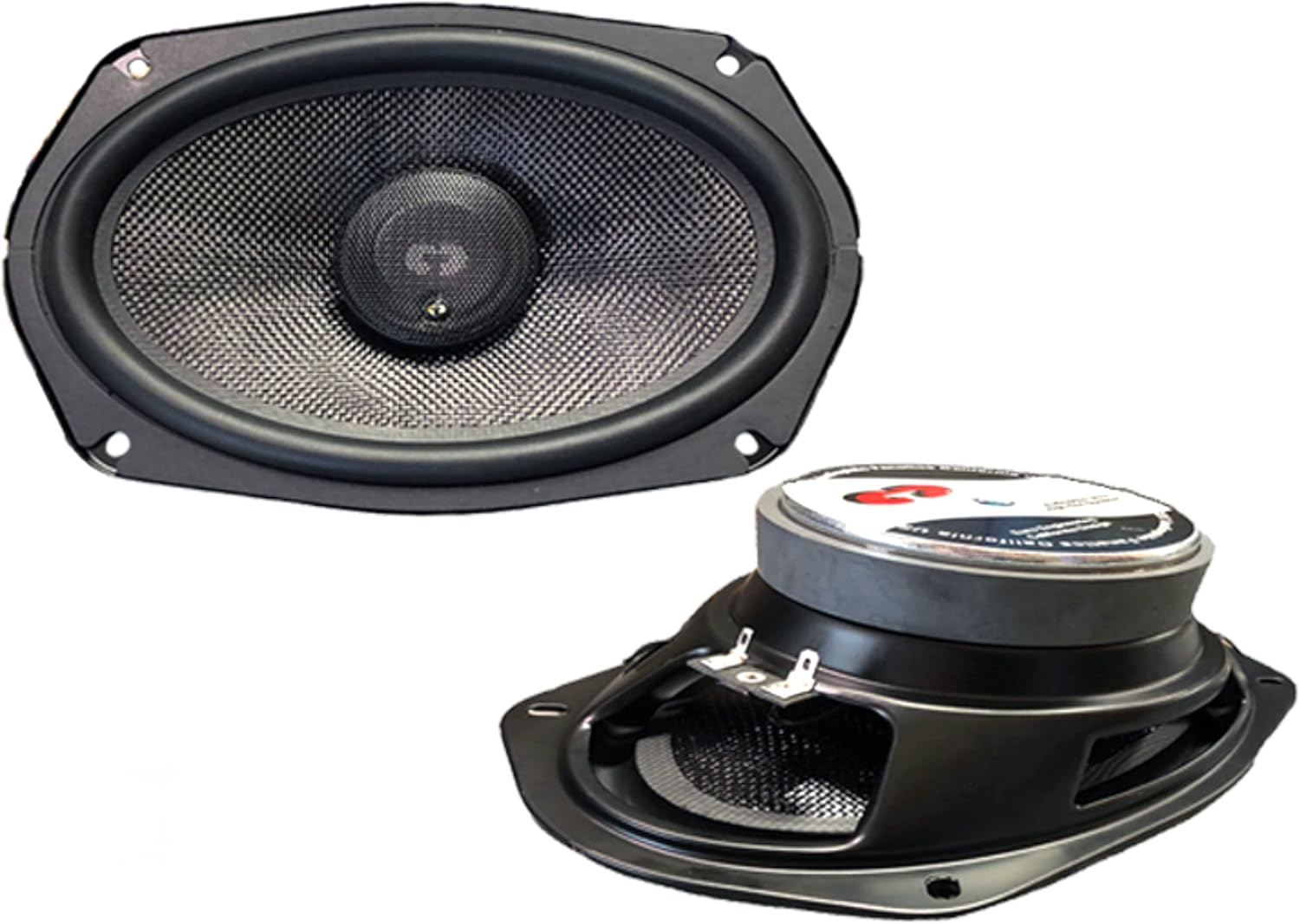 HD-690BES CDT Audio 6" x 9" Slim Design Carbon Fiber Midbass Speakers