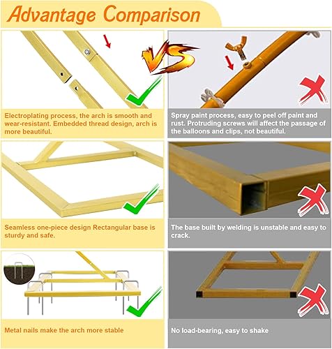 Miniatura 4 de Chamvis Soporte de fondo redondo, soporte de arco de arco de globos de metal, arco de boda, fondo de fotos para bodas, baby shower, suministros de