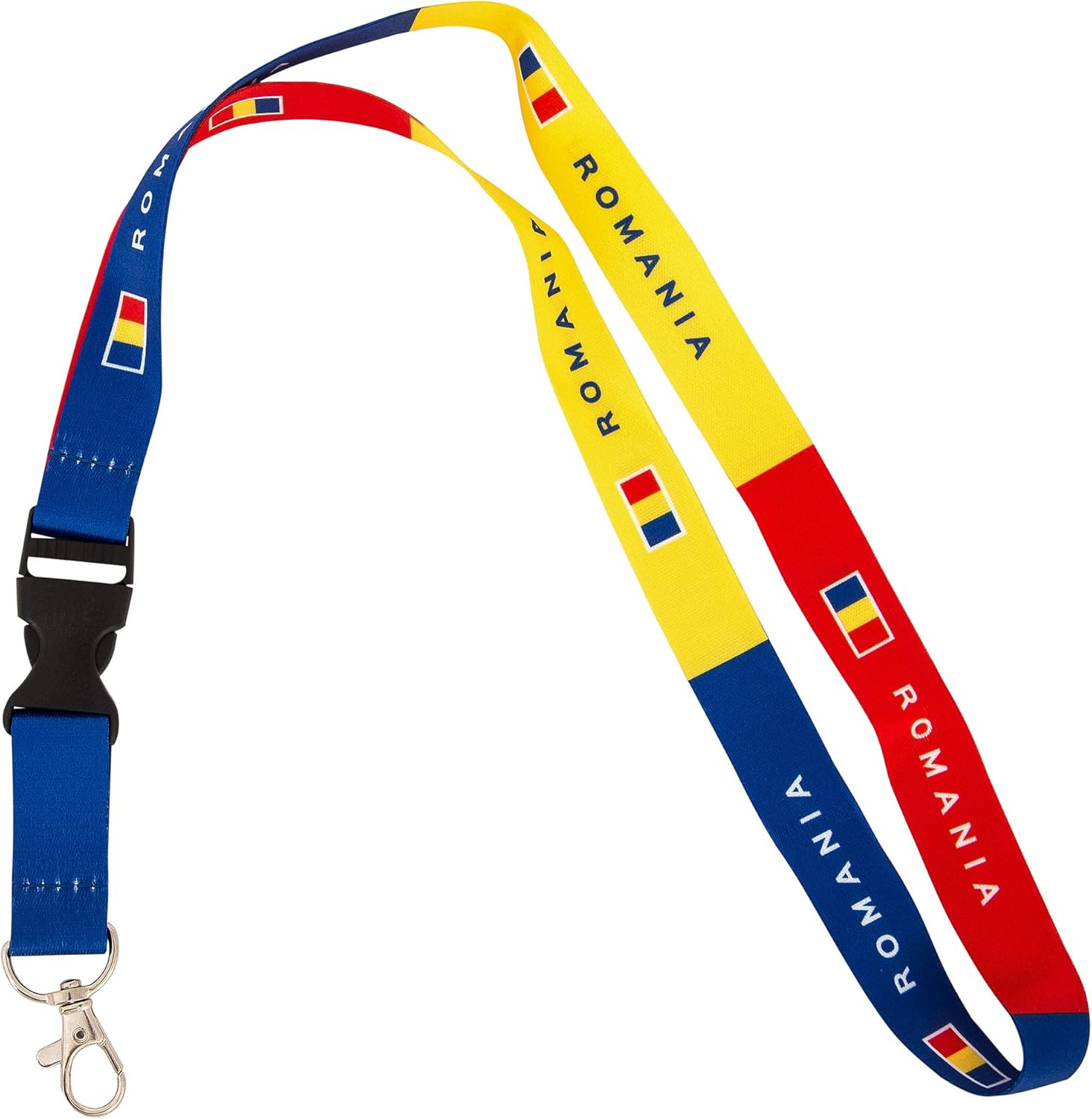 Desert Cactus Country of Romania Lanyard Flag Car Keys ID Badge Holder Keychain Souvenir Detachable Breakaway Snap Buckle (Lanyard)