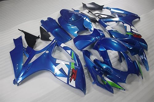Miniatura 3 de Carenado de plástico azul verde WhIte Fit para 2006 2007 GSXR 600750 Molde de inyección ABS Carrocería Nuevo Aftermarket Kit Kit de carrocería 06 07