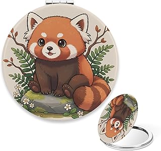 Cute Compact Mirror, Cute Red Panda Mini Mirr...