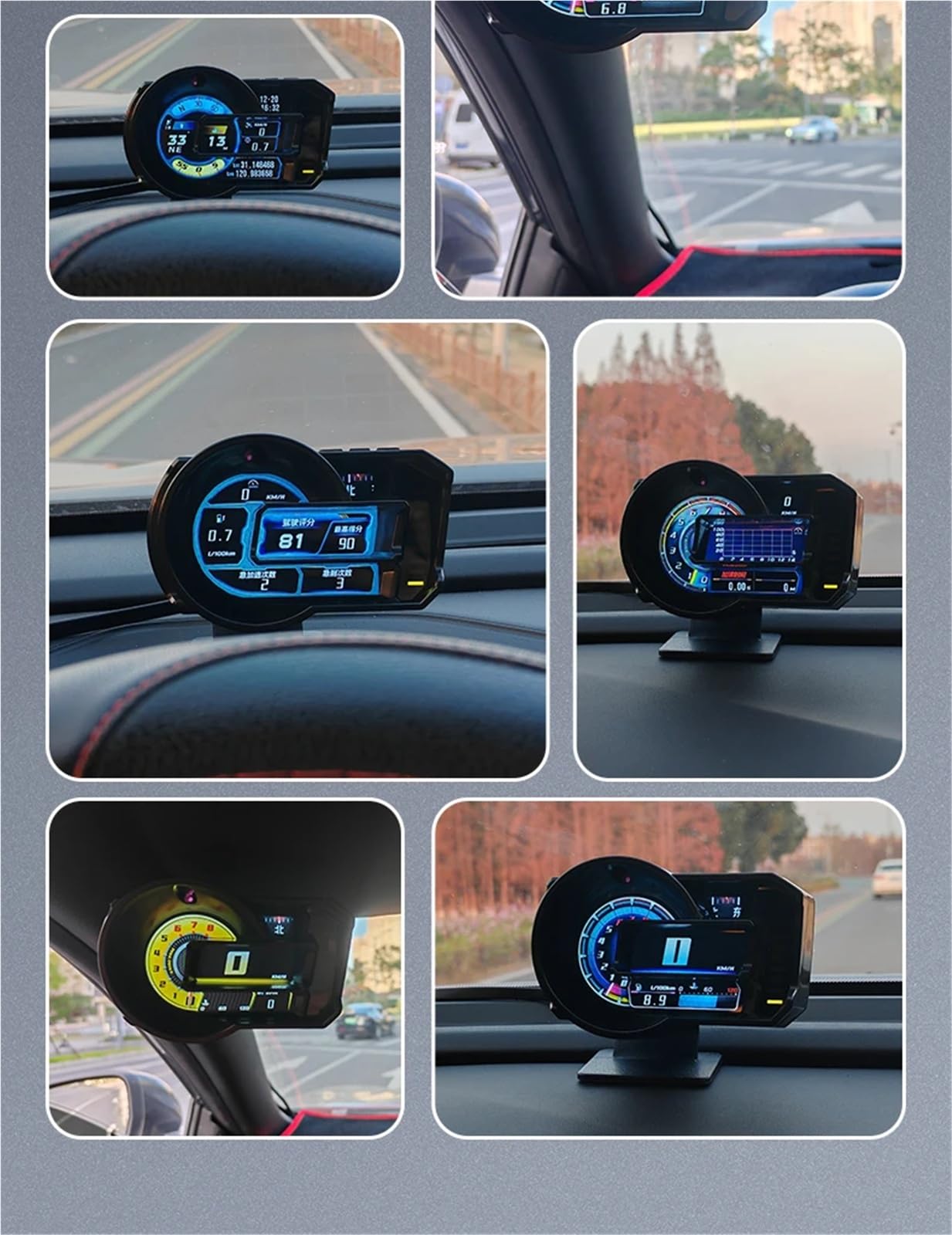 Affichage tête Haute de Voiture A590 HUD Auto OBD Jauge GPS LCD Détecteur Compteur Conduite Scored Enregistreur comportement Conduite Moniteur Suivi(A590 Pro)