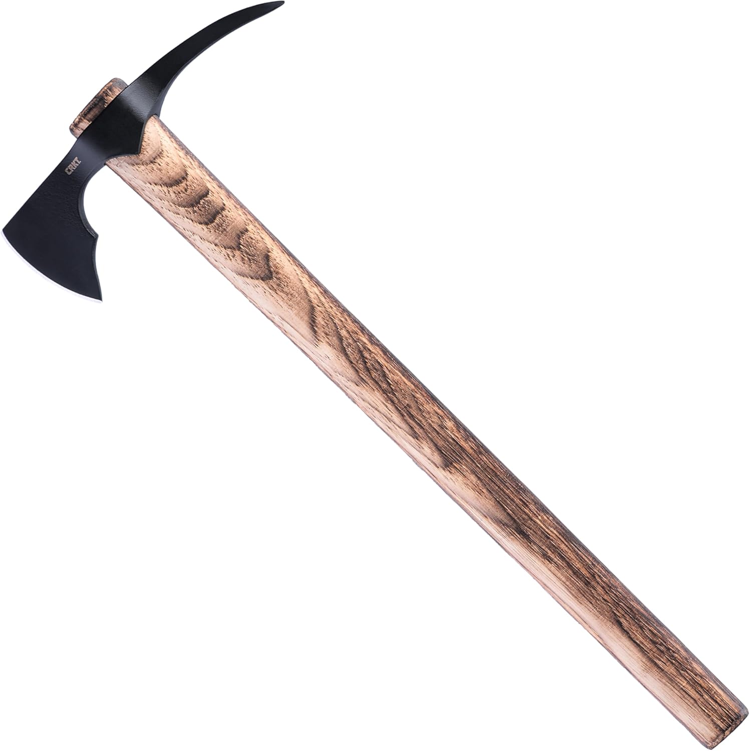 CRKT ODR Axe: Outdoor Survival T-Hawk, 1055 Carbon Steel Axe Head with Spike, Tennessee Hickory Handle 2753
