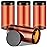 Patelai 4 Pieces Round Wide-mouth Leak Proof Plastic Container Jars with Lids for Travel Storage Makeup Beauty Products Face Creams Oils Salves Ointments DIY Making(32 Ounce,Amber)
