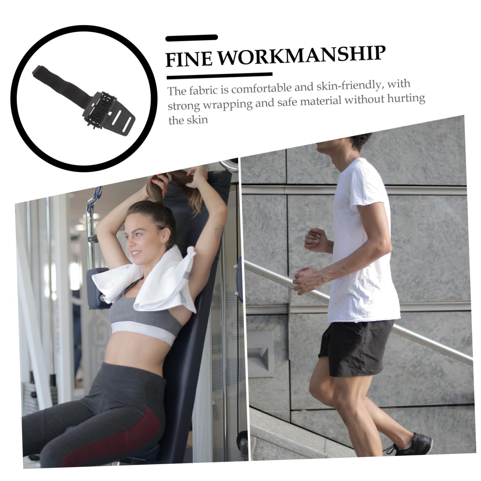 Mikikit 3pezzi Bracciale Per Smartphone Supporto Per Cellulare Da Braccio Per Corsa e Attività Outdoor Con Rotazione e Design Antiscivolo Compatibile Con Dispositivi Mobili Classico