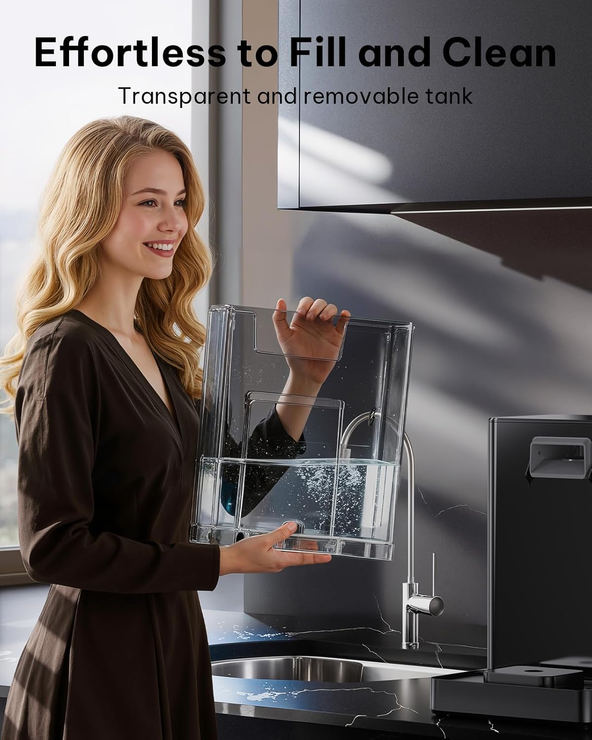 Silonn Nugget Ice Maker Countertop with 3L Detachable Water Tank, 40 lbs/24H Soft Chewable Ice, Self Cleaning Ice Machine with Timer Function, Pebble Ice Maker for Kitchen, Party and Office