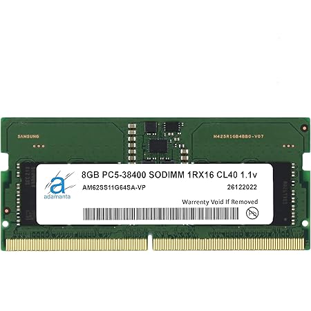 DDR5 SODIMM 8GB×2 4800MHz メモリ Samsung Samsung 8GB DDR5 4800 MHz PC5-38400 SODIMM Laptop Memory RAM