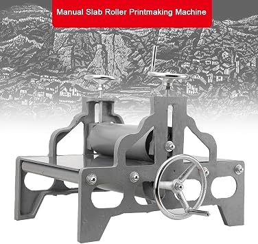 48 * 29CM Flat Press Printing Machine, Manual Printmaking Etching Machine, Adjustable Roller Height: 0-6cm, Precise and Efficient, Used for Gravure, Relief, and Wood/Copper Plate Imprinting