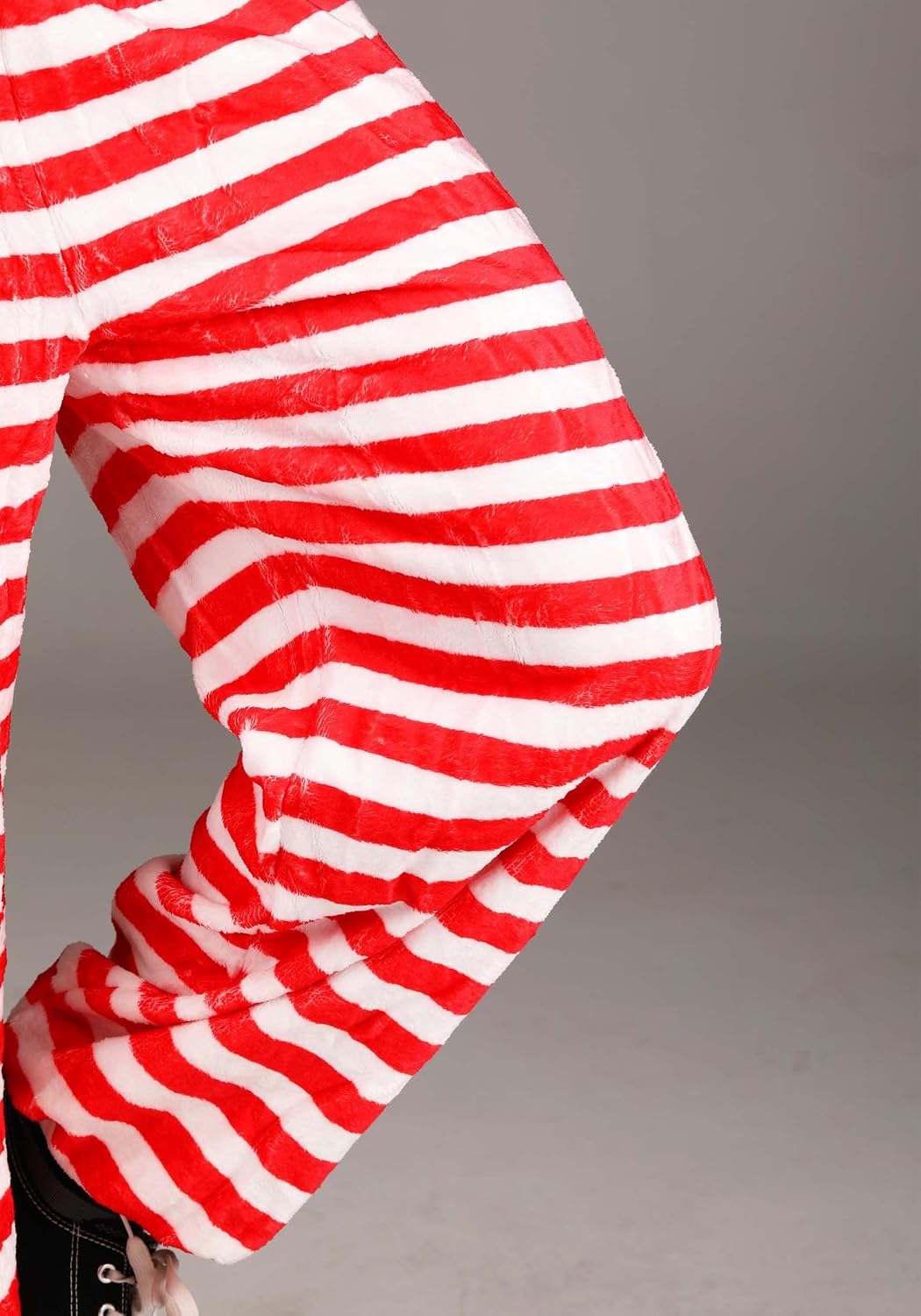 Adult Christmas Elf Costume | Soft Velour Jumpsuit, Peppermint Buttons, Festive Hood | Traditional Holiday Outfit