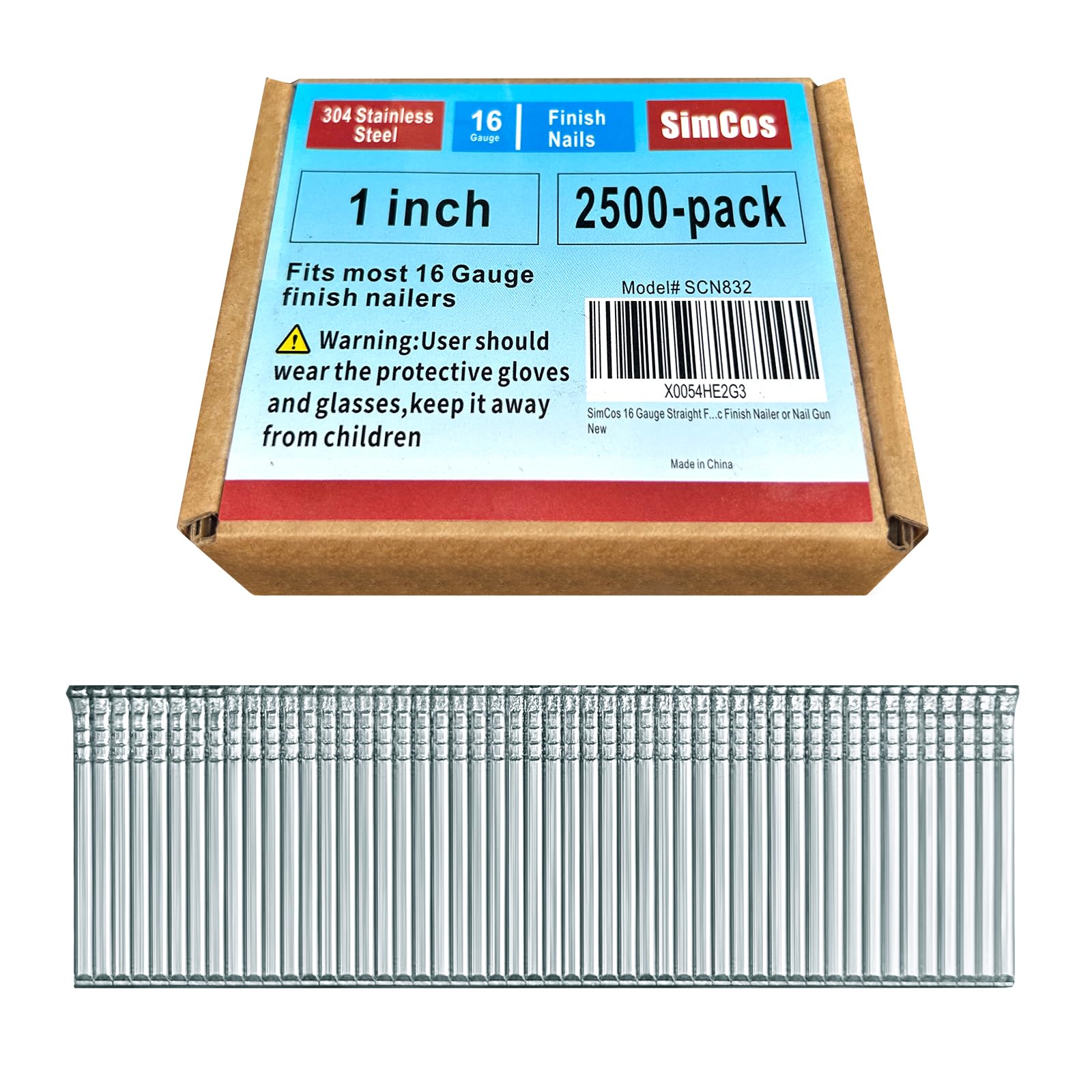 Stainless Steel Finish Nails - 1000 Pack -8