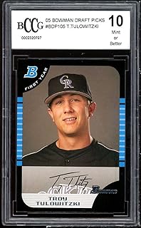 Troy Tulowitzki Rookie Card 2005 Bowman Chrome Draft Picks #BDP105 BGS BCCG 10