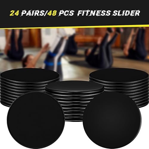 Miniatura 2 de Shappy 48 unidades (24 pares) deslizadores para entrenamiento a granel para clases de entrenamiento grupal, deslizadores de núcleo, discos