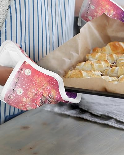 Miniatura 6 de Christmas 5Pcs Pot Holders for Kitchen, Non Slip & Heat Insulation Terry Cloth Potholder Set with Pocket, Thick Hot Pad Oven Mitts Trivet Coaster