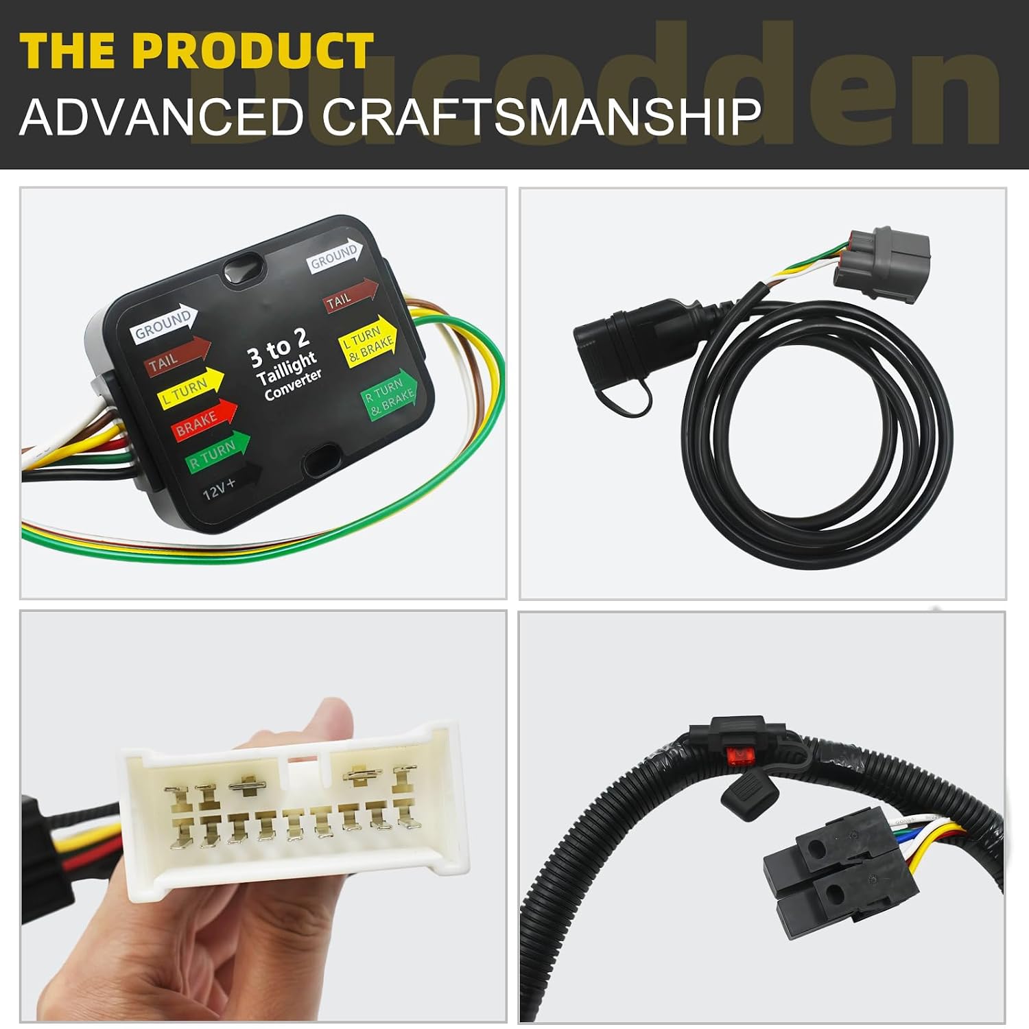 56170 4-Pin Flat Trailer Wiring Harness Compatible with 2012-2015 Honda Pilot, Vehicle Side Custom Tow Hitch Wire Kit, Plug and Play Installation