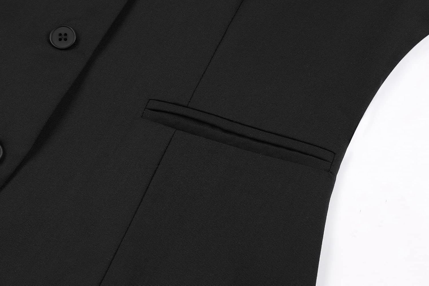 MINTLIMIT Sleeveless Waistcoat Vest for Women Button Down Economy Dressy Suit Vest Waistcoat, Black, M - Image 6