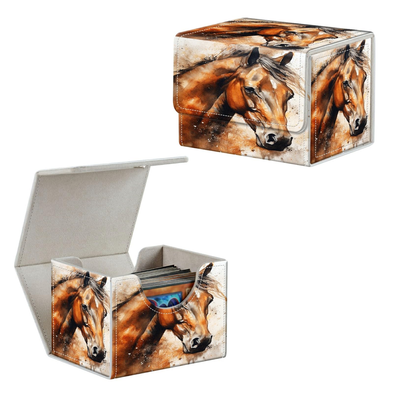 Amazon.com: HEAKIERG Horse Card Deck Box Organizer, 100+ Sleeved