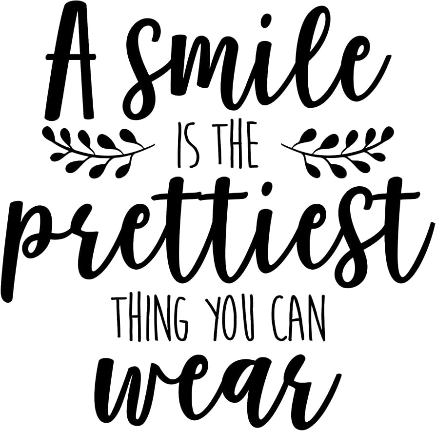 アート〜you are smiie is...〜 Amazon.com: Vinyl Wall Art Decal - A Smile Is The Prettiest Thing