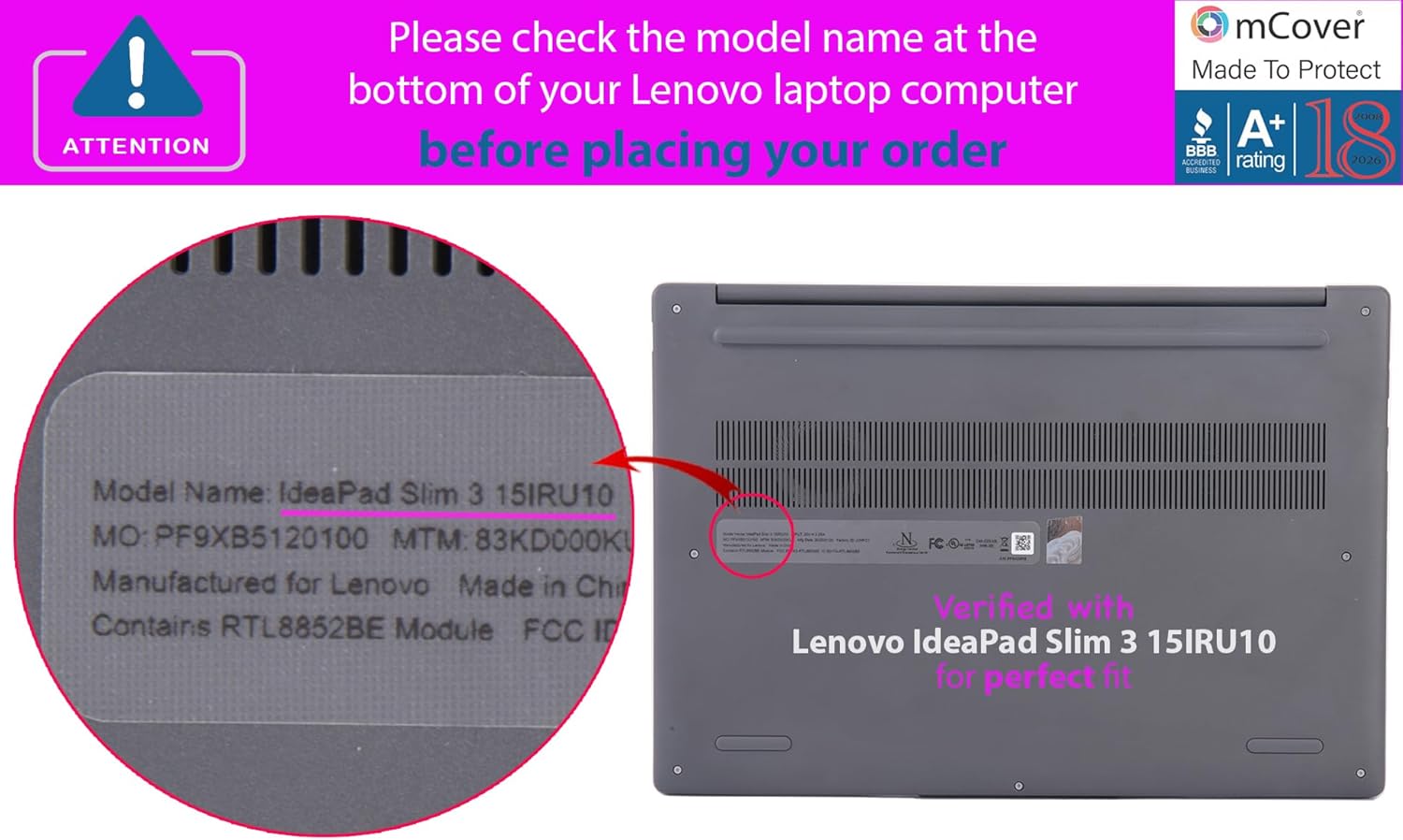 mCover Case ONLY Compatible for 2025-2026 15" Lenovo IdeaPad Slim 3 15AHP10 / 15ARP10 / 15IRH10 / 15IRU10 Series Windows Computers (NOT Fitting Any Other Lenovo Models) (Orange)
