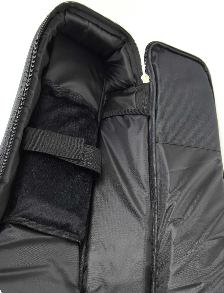 Gearlux B300DR Deluxe Acoustic Guitar Gig Bag with Backpack Style Straps and Two Accessory Pouches - Black