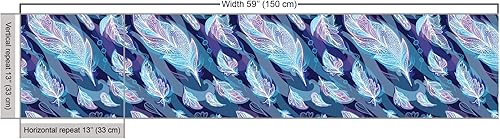 Vista 39 de Ambesonne - Tela multicolor con estampado digital por yarda Aqua Multicolor