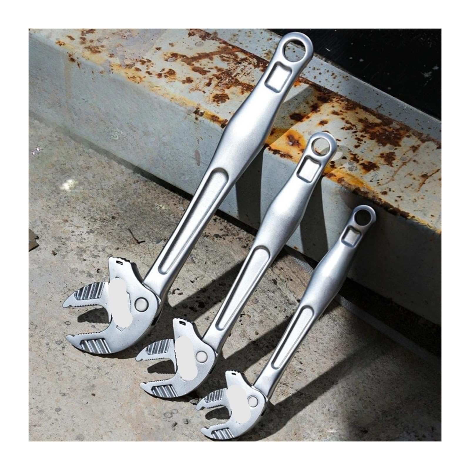 Pinza a Pappagallo Chiave industriale for artigli di granchio for impieghi gravosi Strumento a ganascia larga con cricchetto autoregolante for la produzione tubazioni automobilistiche(M)