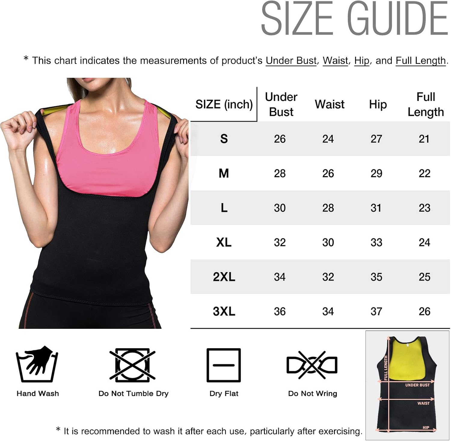 Women's Body Shaper Hot Sweat Workout Tank Top Slimming Vest Sauna Shirt : Sports & Outdoors