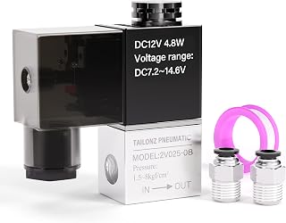 Tailonz Pneumaitc 1/4 inch NPT 12V/24V/110V/220V Way Normally Closed Electric Solenoid Air Valve 2V025-08