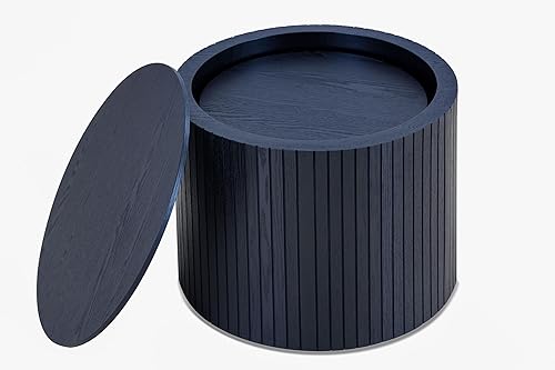 Miniatura 78 de kevinplus Juego de 2 mesas auxiliares pequeñas blancas para sala de estar, mesa auxiliar redonda de madera para dormitorio, oficina, sin montaje