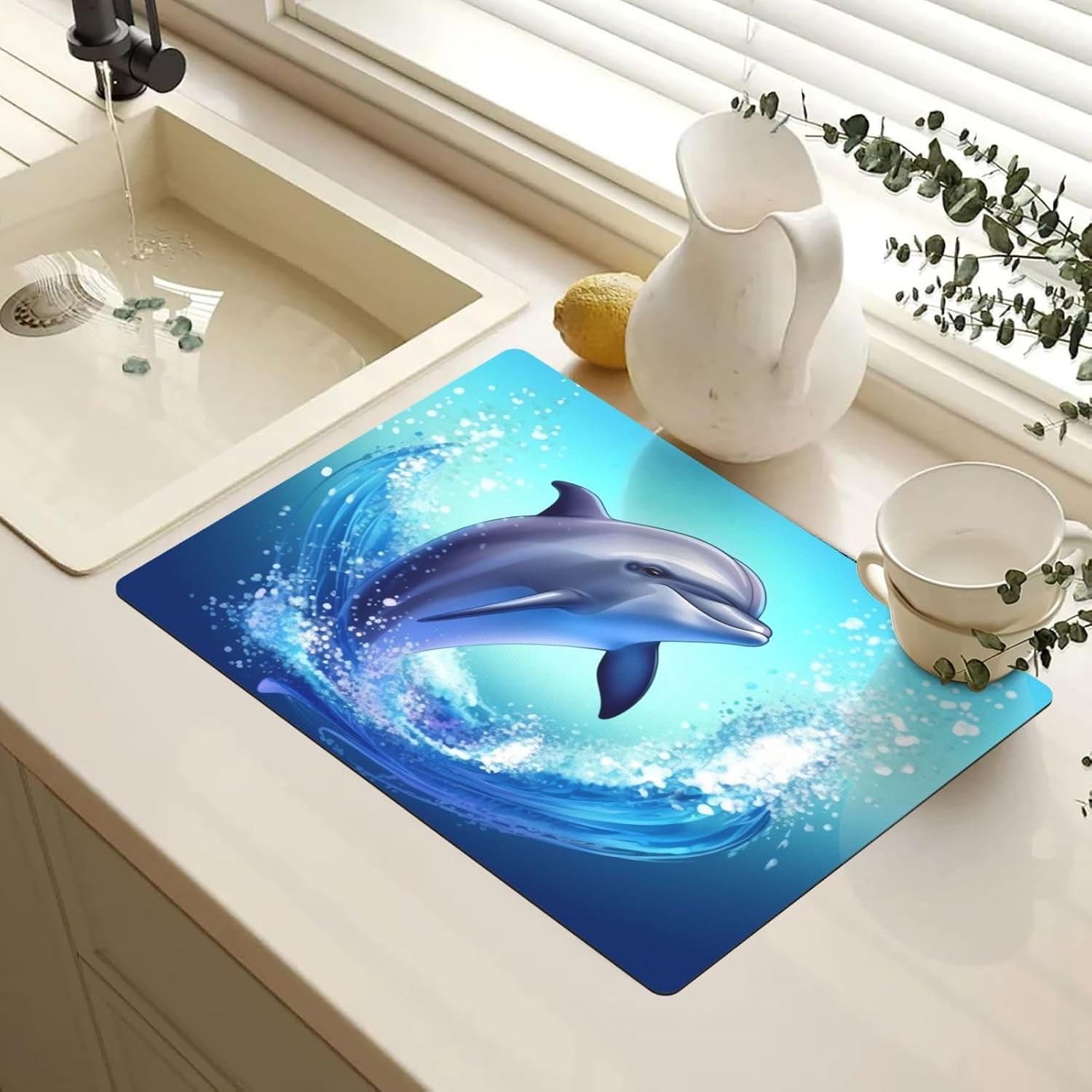 Rubber Microwave Mat Cover 18 X14 Inch Non Slip Kitchen Counter Protector