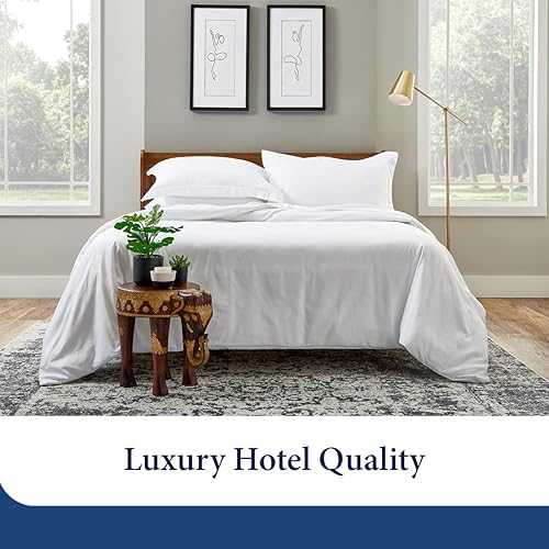Miniatura 2 de Cosy House Collection Juego de funda de edredón de bambú de lujo de 2 piezas, ropa de cama ultrasuave, protector de edredón con cremallera, incluye