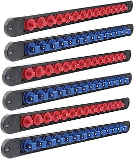 VICASKY 6 Peças Suporte De Ferramenta De Soquete Suporte De Soquete De Acionamento Suporte De Manga Suporte De Quadro De Soquete 1/2 Rack De Soquete De Acionamento Caixa De Ferramentas De