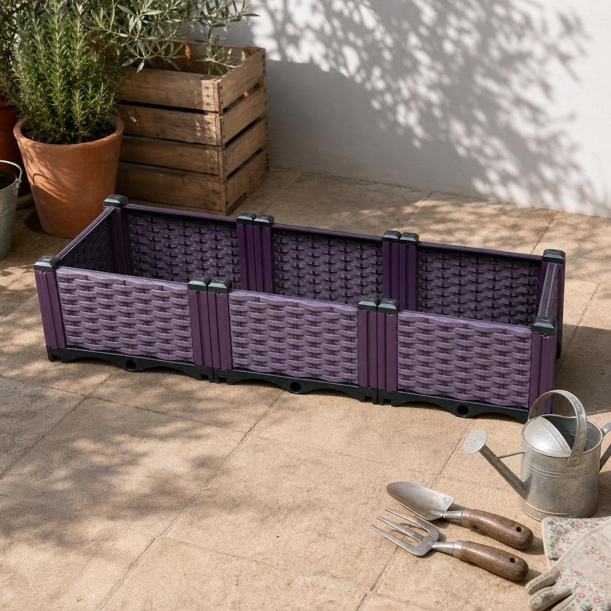 per Ortaggi, Fioriera Plastica, 120 × 40 × 22