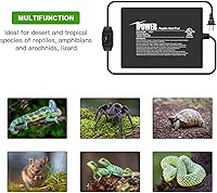 Vista 7 de iPower Alfombrilla térmica de reptiles de 6 x 8 pulgadas con controlador de temperatura, calentador debajo del tanque, almohadilla térmica