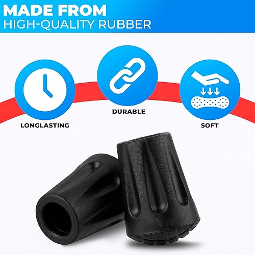 Miniatura 3 de Necesita puntas extra de sustitución de los bastones de senderismo Paquete de 5 unidades que se adaptan a los bastones para caminar, de trekking o