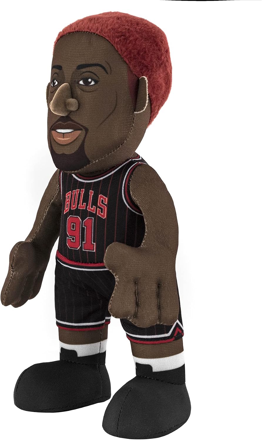 Bleacher Creatures Chicago Bulls Dennis Rodman 10" Plush Figure - an NBA Legend for Play or Display