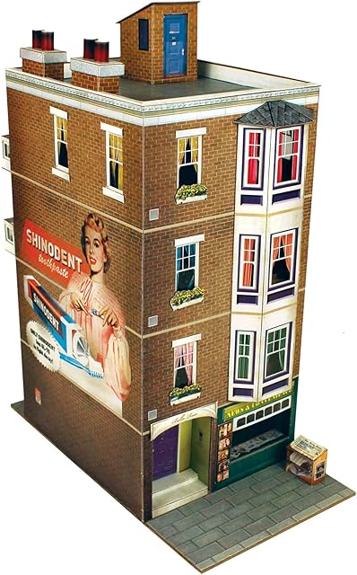 The CityBuilder O Gauge 7mm 1:43 Scale Model Railway Building Apartment Building Kit by SAM Toys