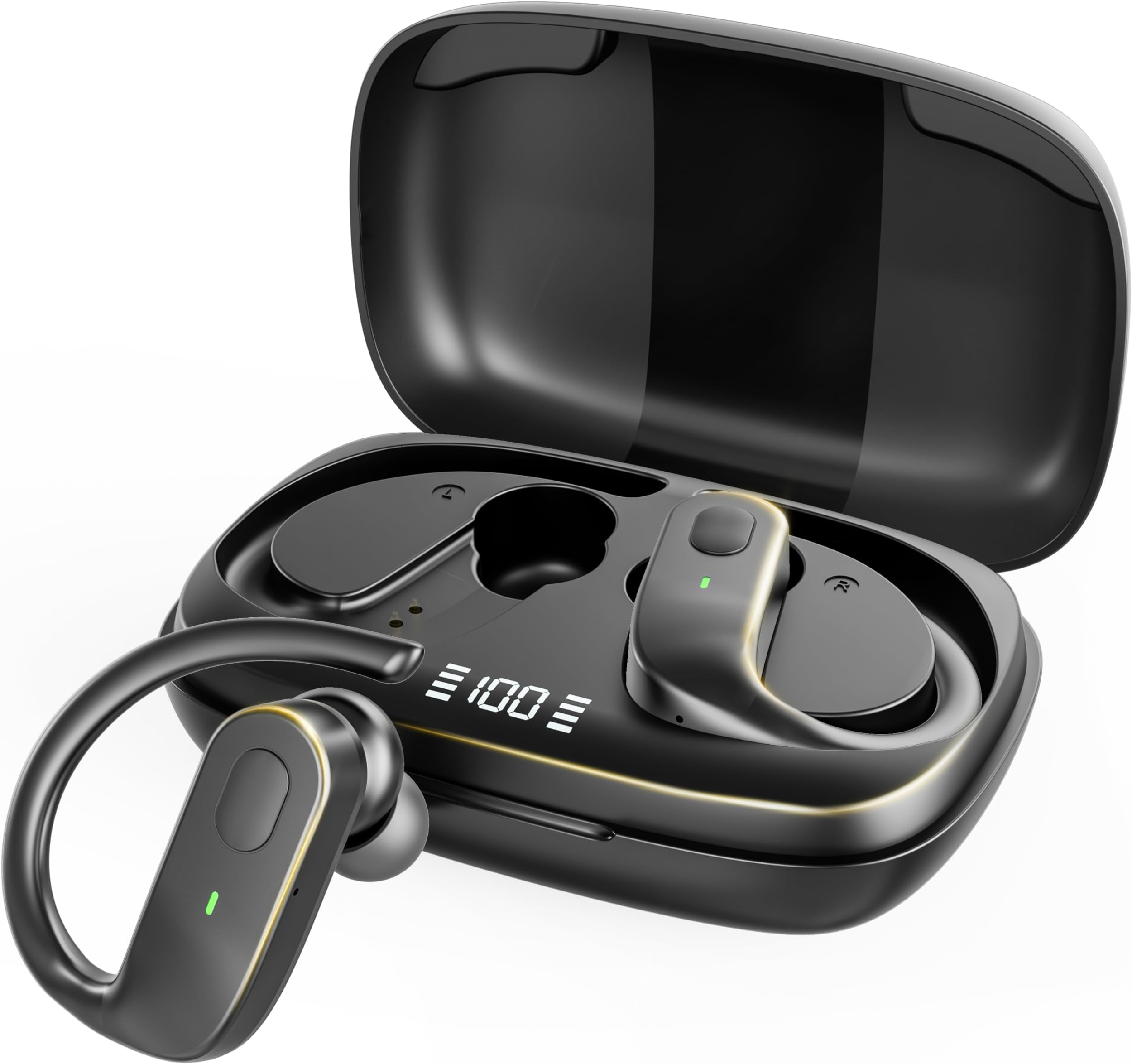 Hearing Aids, Advanced Multi Channel Digital Hearing Aids for Seniors, Rechargeable OTC Hearing Aid with Intelligent Noise Reduction, No Howling, 4-Level Volume Control (Black)