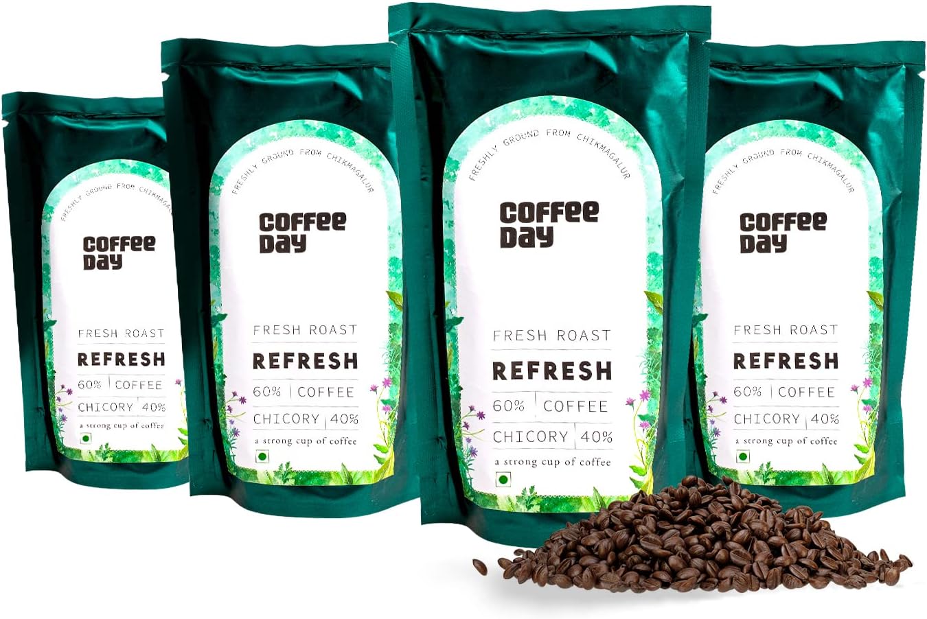 Cafe Coffee Day Filter Coffee Powder Refresh 60% Coffee - 40% Chicory) 200 g (Pack of 4)