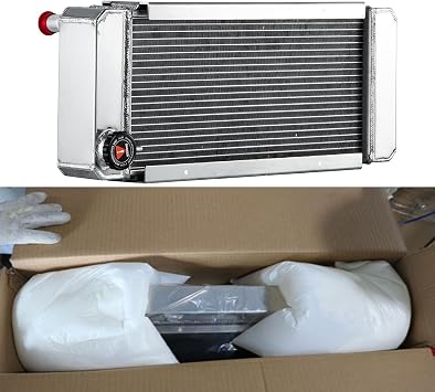 6678670 Radiator Compatible with Bobcat Skidsteer 443 453 463 543 553 6563691 6677347, 4 Row Full Performance Aluminium Cooling Radiator