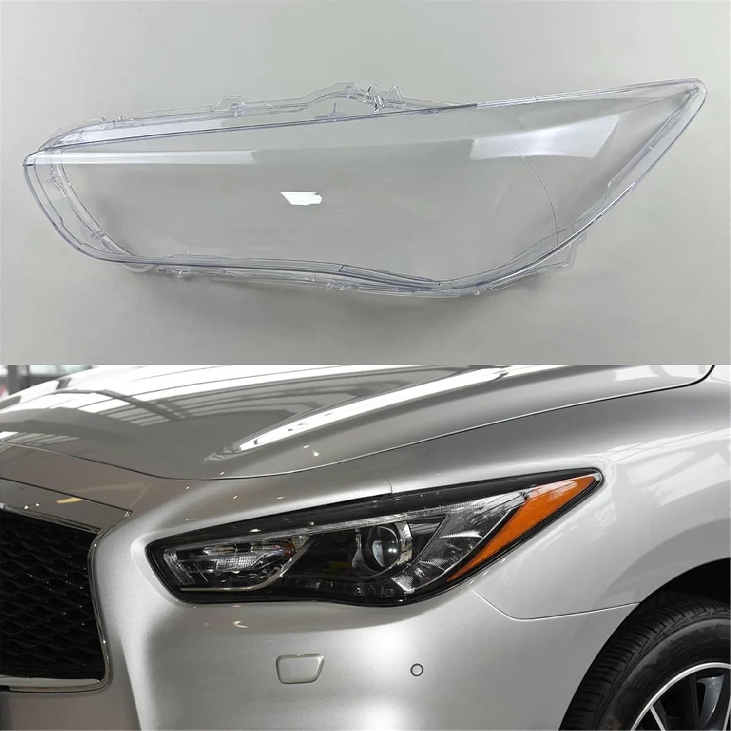 Compatible for Infiniti QX60 2016-2020 Front Headlamp Lamp Cover Headlight Shell Transparent Lens Replace The Original Lampshade Plexiglass(1PCS Left Side)