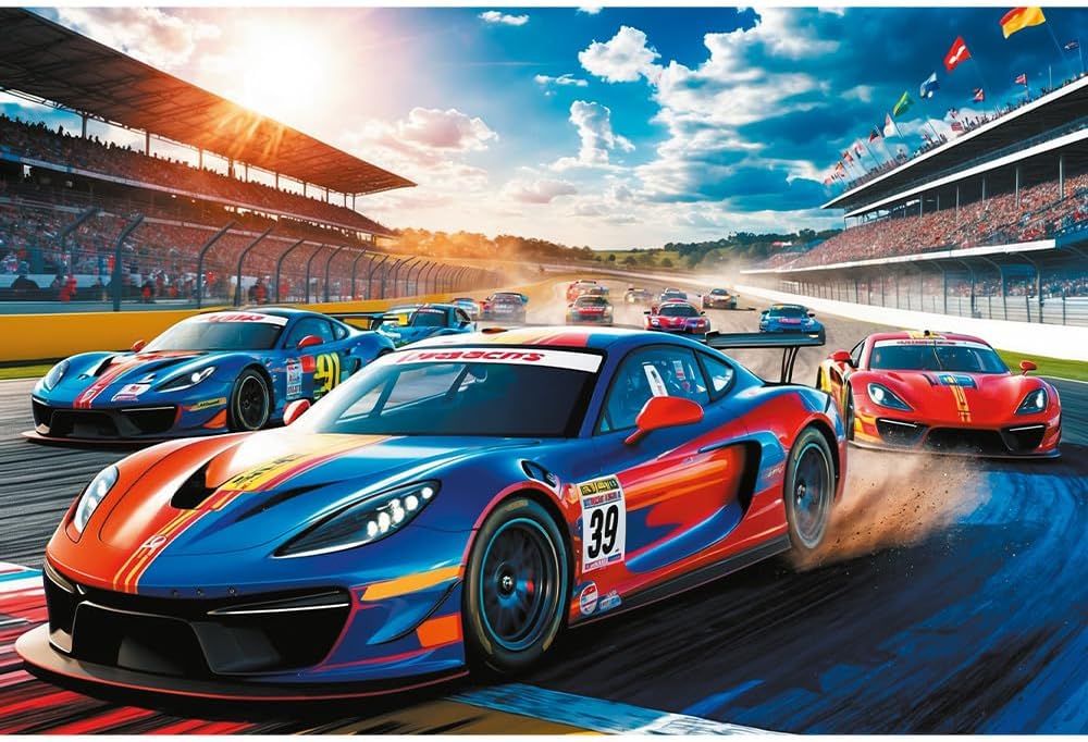 Trefl – Fast Racing Car - 100 Piece Puzzle - Jigsaw Puzzle with Vehicles, Creative Entertainment, Fun for Children Aged 5 and Older