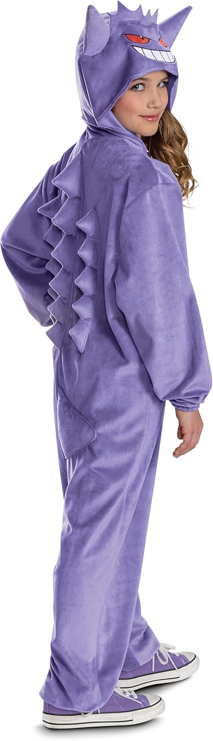Disguise Pokemon Gengar Costume for Kids, Official Pokemon Outfit with Hooded Jumpsuit - Image 4