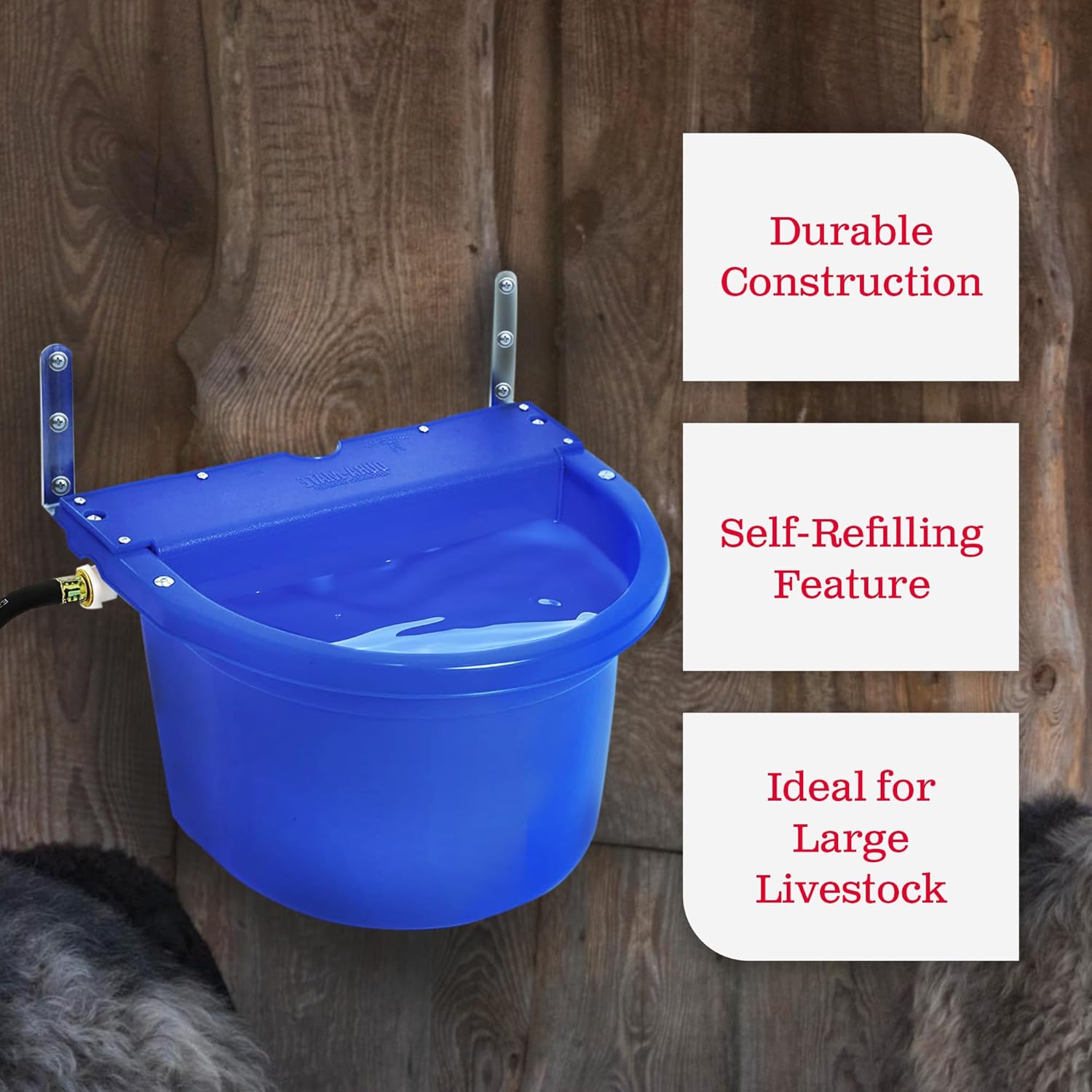 Little Giant FW16BLUE 4 Gal Auto Float Controlled Waterer Livestock (2 Pack)