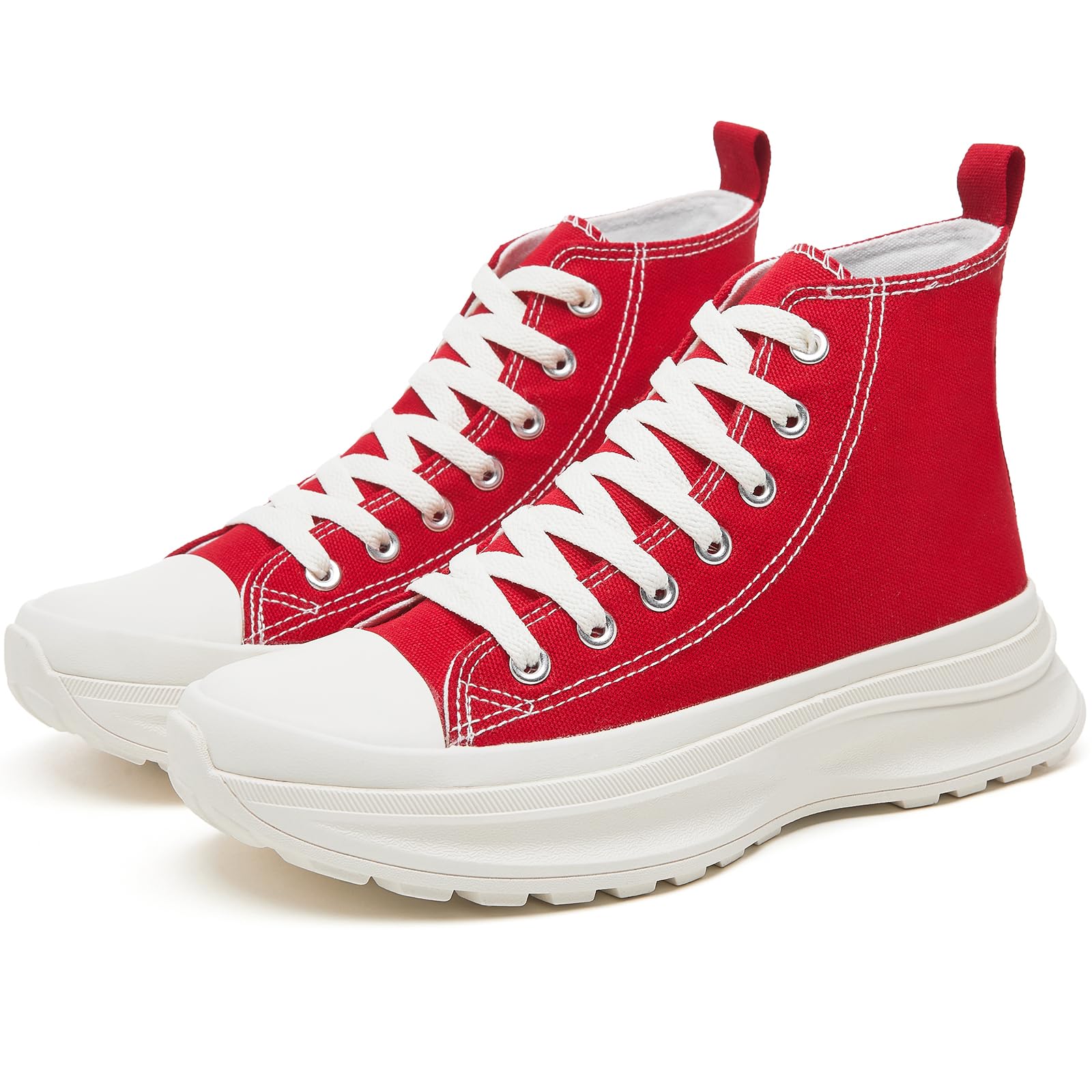 Womens High Top Sneakers Platform Canvas Casual Classic Shoes