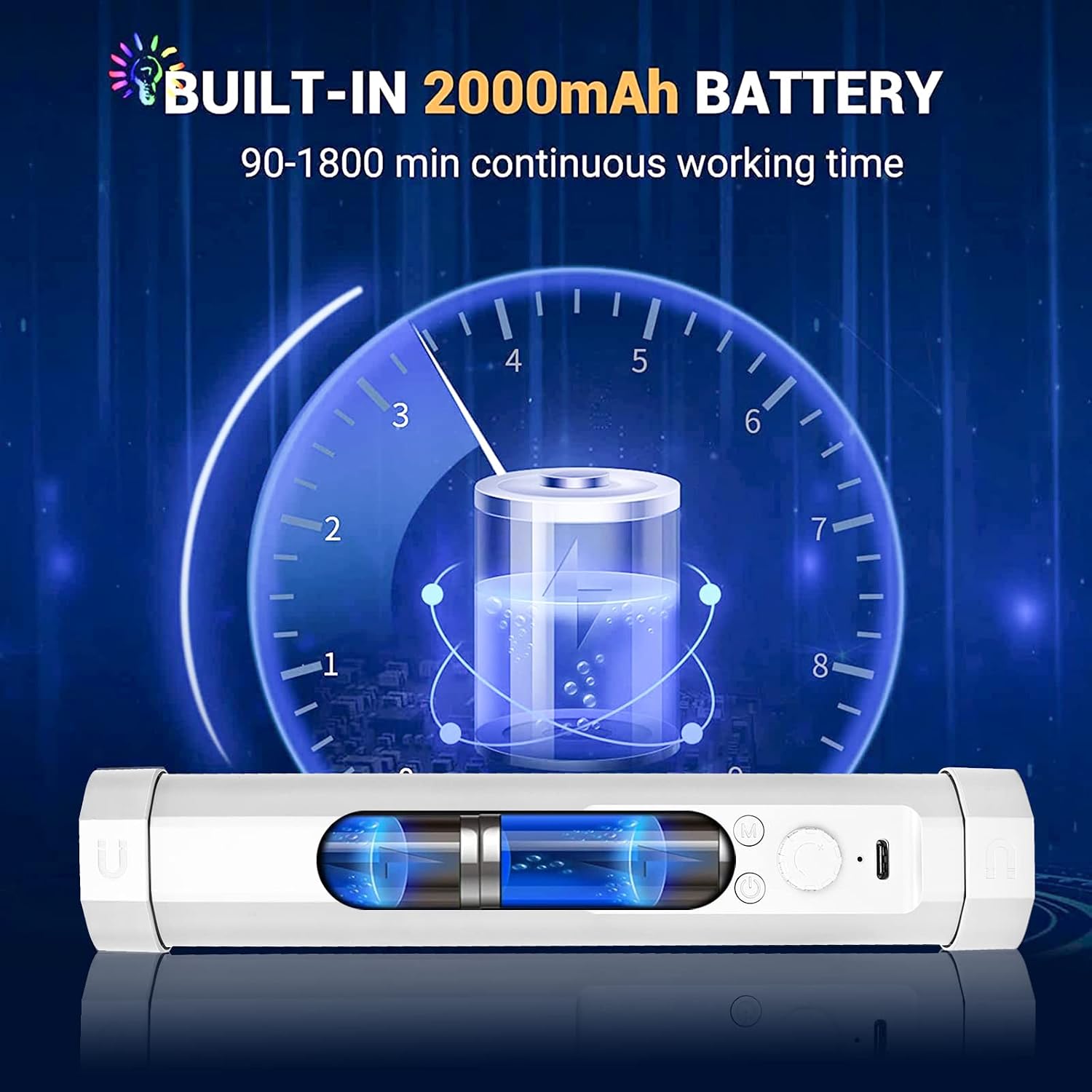LUXCEO Handheld Light Wand, Multicolor RGB LED Video Light for Photography, 2000mAh Rechargeable Mini Light Stick for Video Shooting Professional Tube Lights with Magnetic for Vlog, TikTok(White)
